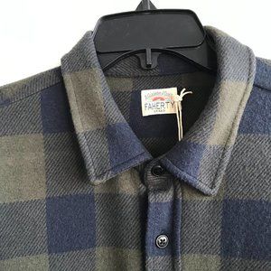 FAHERTY Legend Sweater Green Plaid Button-Up (NEW WITH TAGS) XL